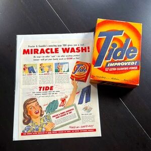 Vintage Tide Wash & Ad (pre-1960)